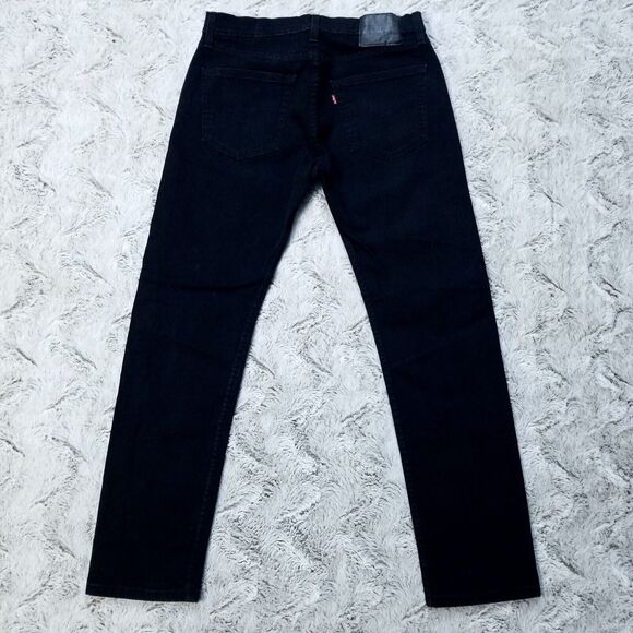 Levis Jeans Mens 32x32 Black 502 Slim Straight American Dark Wash Denim - Picture 2 of 11